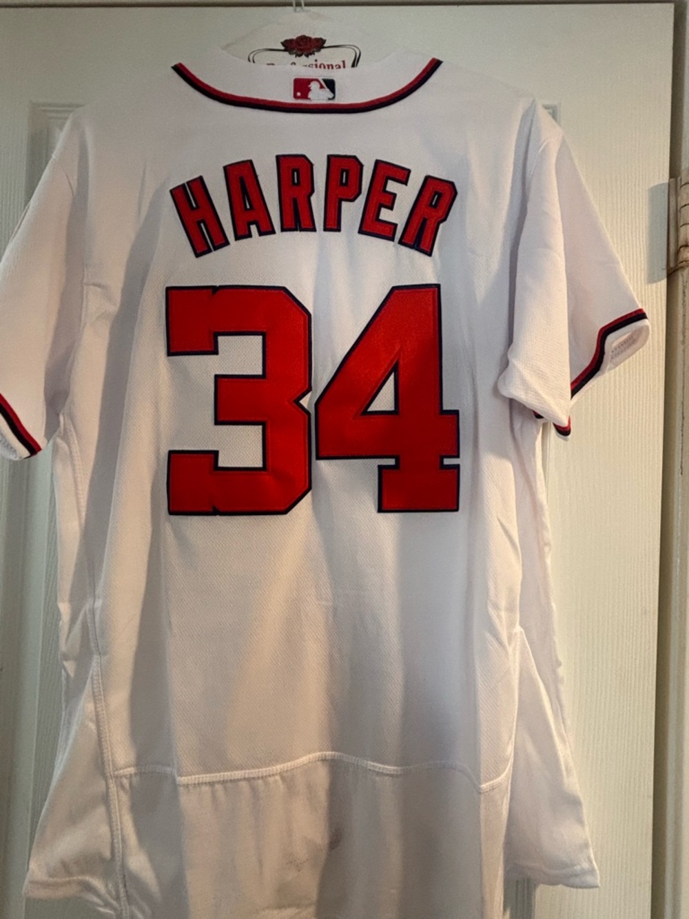 Washington Nationals #34 Harper White Baseball Jersey - Picture 4 of 4